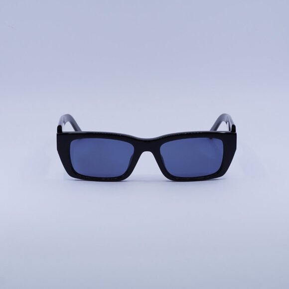 Palm Angels PERI002 PALM 1045 Sunglasses Black Rectangle Frame, Blue Lenses - Picture 5 of 10